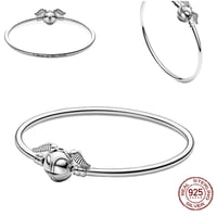 Bracciale Boccino d'Oro ( real 925 Sterling Silver)