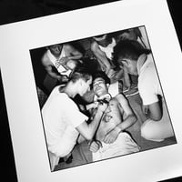 Image 1 of Tokyo tattooer Horigorō III tattooing a hannya mask, c. 1955, Tokyo - Gelatin silver print.