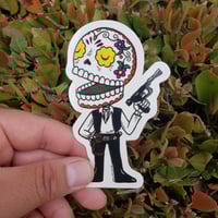 Han Calavera Vinyl Sticker White Background