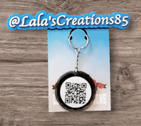 Image 4 of Business logo with qr code keychain