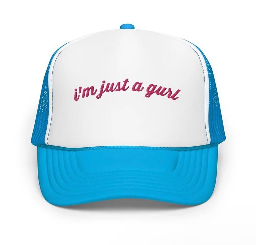 Image of JUST A GURL trucker hat