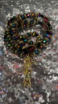 Purple Santa muerte rosary