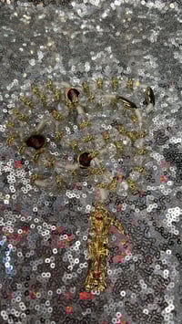 White Santa muerte rosary