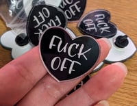 Image 4 of Fuck Off Acrylic Heart Pin