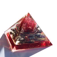 Image 2 of 6.5" GIZA:  Red Amethyst/Garnet/Black Kyanite/Gd