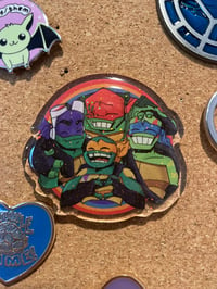 Image 1 of RISE OF THE TMNT | Brothers Hug Acrylic Pin