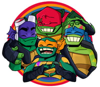 Image 2 of RISE OF THE TMNT | Brothers Hug Acrylic Pin