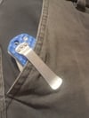 Folding Training Tactical Knife with COVER Steel Martial Arts Dull Plastic Handle Toy 