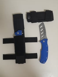 Image 1 of Folding Training Tactical Knife with COVER Steel Martial Arts Dull Plastic Handle Toy 