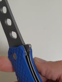 Image 12 of Folding Training Tactical Knife with COVER Steel Martial Arts Dull Plastic Handle Toy 