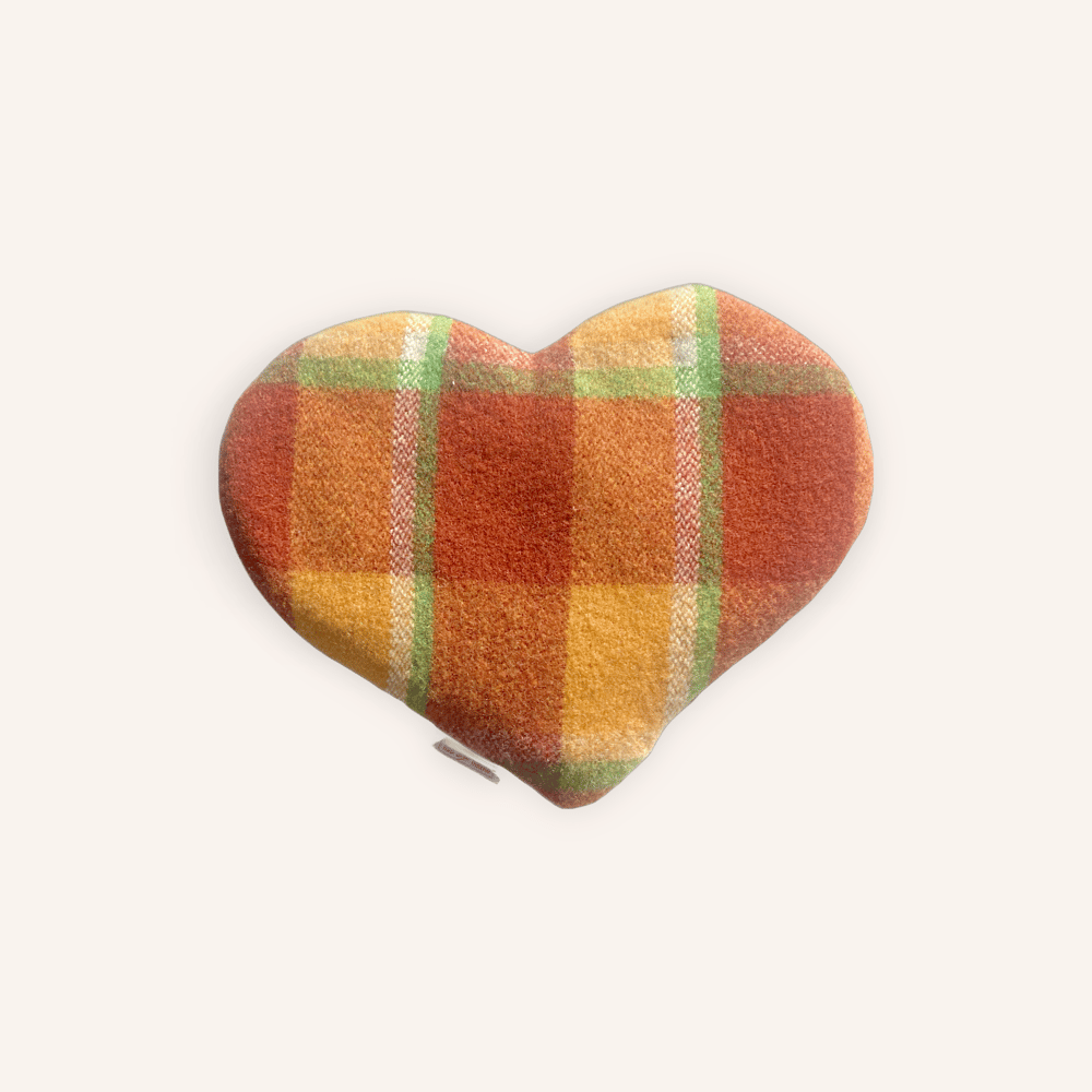 Image of Wheatpack Heart shaped - Orange, Rust and Green