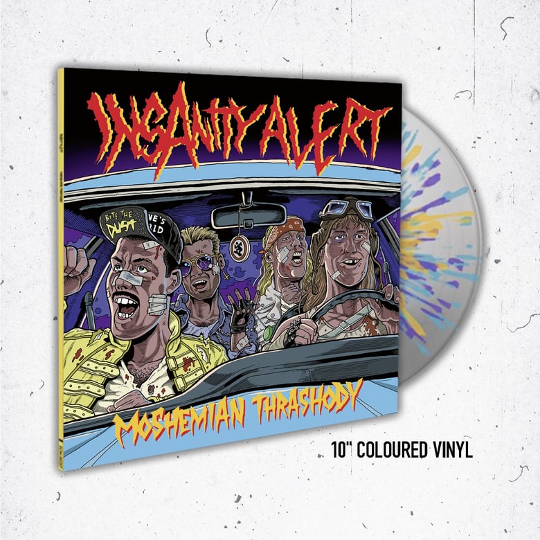 Image of Insanity Alert - Moshemian Thrashody 10" (transparent splatter vinyl)