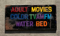 ADULT MOVIES - FAUX ANTIQUE SIGN