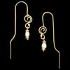 SWIRL PEARL - String Earrings Mini Pearl