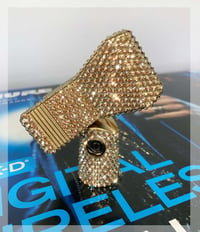 Image 1 of Crystal Covered Microphone Clip