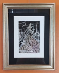 Image 4 of Desolate Whisperings - Original Framed Dark Surreal Landscape Drawing