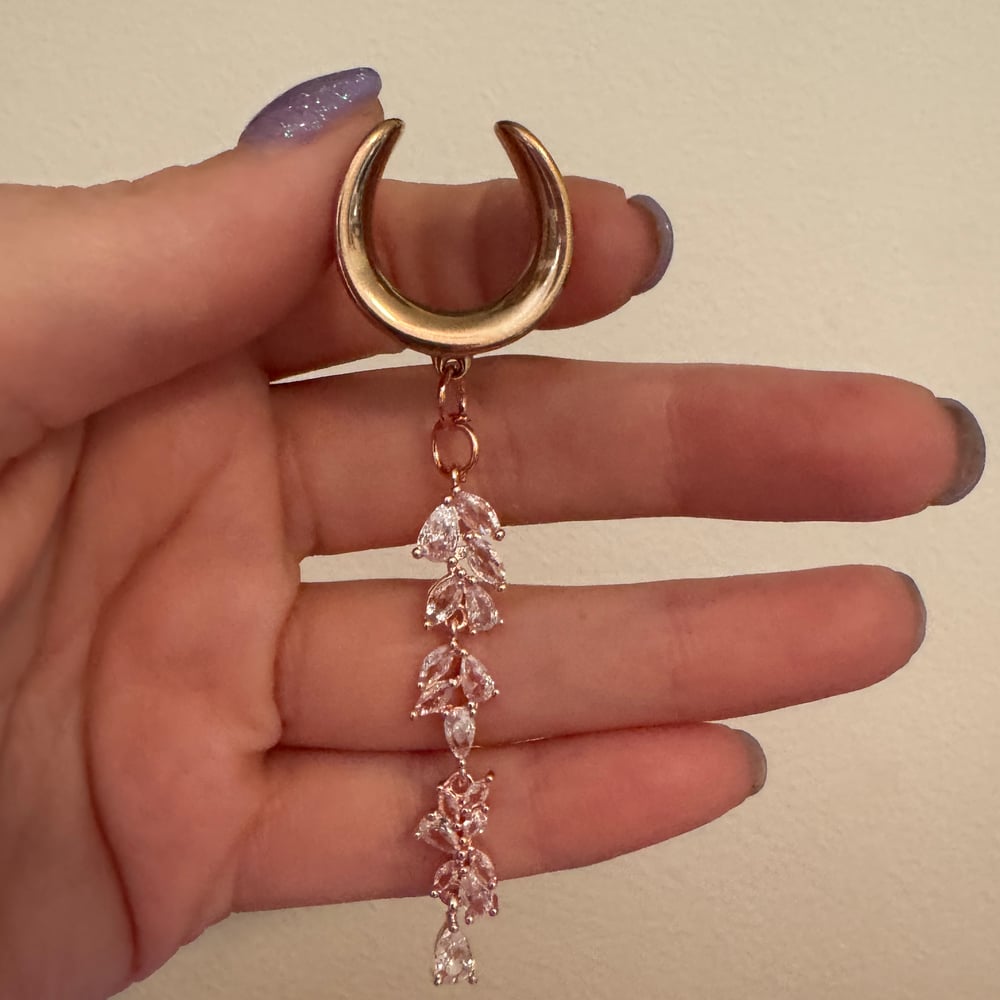 Image of Rose Gold Diamond Dangles (sizes 2g-1")