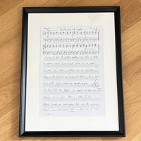 Image 1 of Framed handwritten & signed score The Boy That Life Forgot