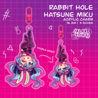 Rabbit hole miku acrylic charm