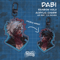 Dabi rainbow holo acrylic charm | My hero Academia