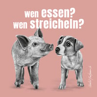 Image 2 of Wen essen? Wen streicheln? | Sticker