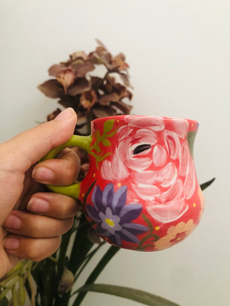 Image of Flower one finger mug