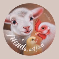 Image 3 of Friends not food | Sticker round