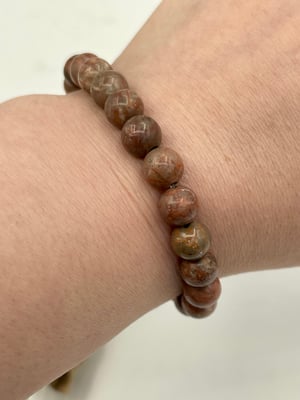 8mm Red vein jasper stretch bracelet 