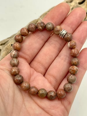 8mm Red vein jasper stretch bracelet 