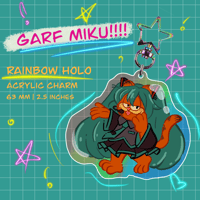 Garfield Miku keychain | Garfield