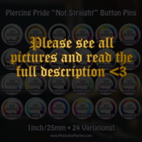 Image 3 of Piercing Pride “Not Straight” Mini Button Pins • 1”/25mm