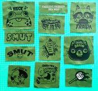 Image 4 of Sew on Patches- Black or Green, 20 different designs!