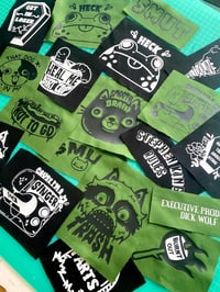 Image 5 of Sew on Patches- Black or Green, 20 different designs!