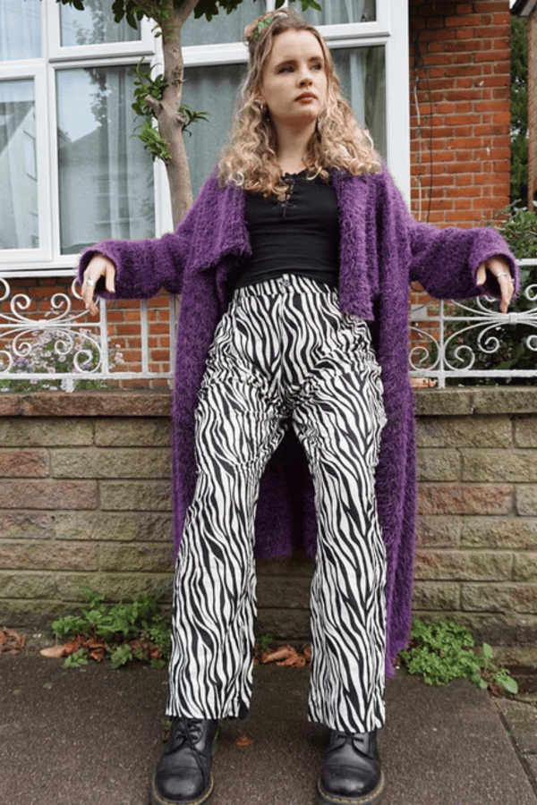 Image of The Zia Trousers in Zebra Print