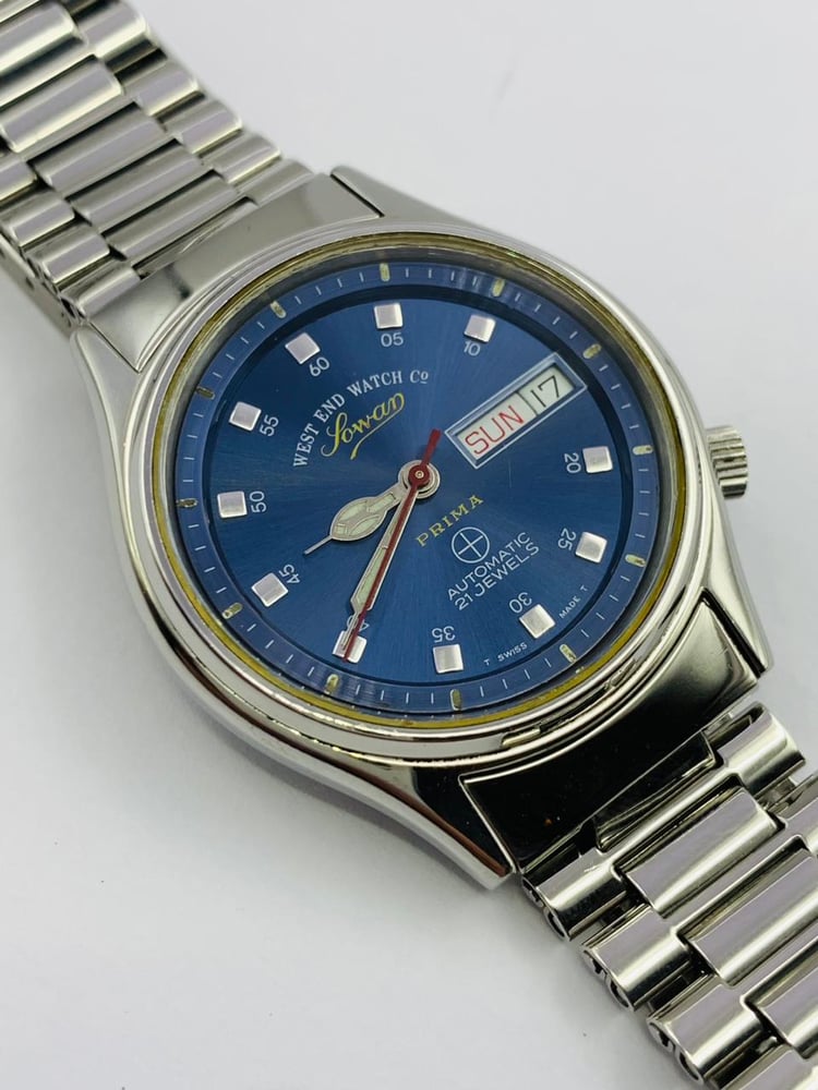 Image of rare eye catching west end automatic gents watch,1970's/(VTG-15)