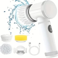 Electric Magic Brush Spin Scrubber 5-in-1 Handheld Kitchen Cleaner