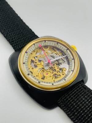 Image of rare citizen skeleton automatic gents watch,1970's.clean,(VTG-08)