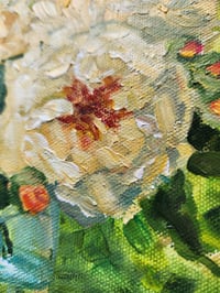 Image 3 of Banana Scented Roses -Original Acrylic Painting 