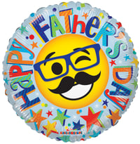 Happy Father's Day Smiley Foil Balloon