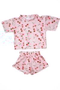 Image 1 of Love You Cherry Much BoxyTee Short Set