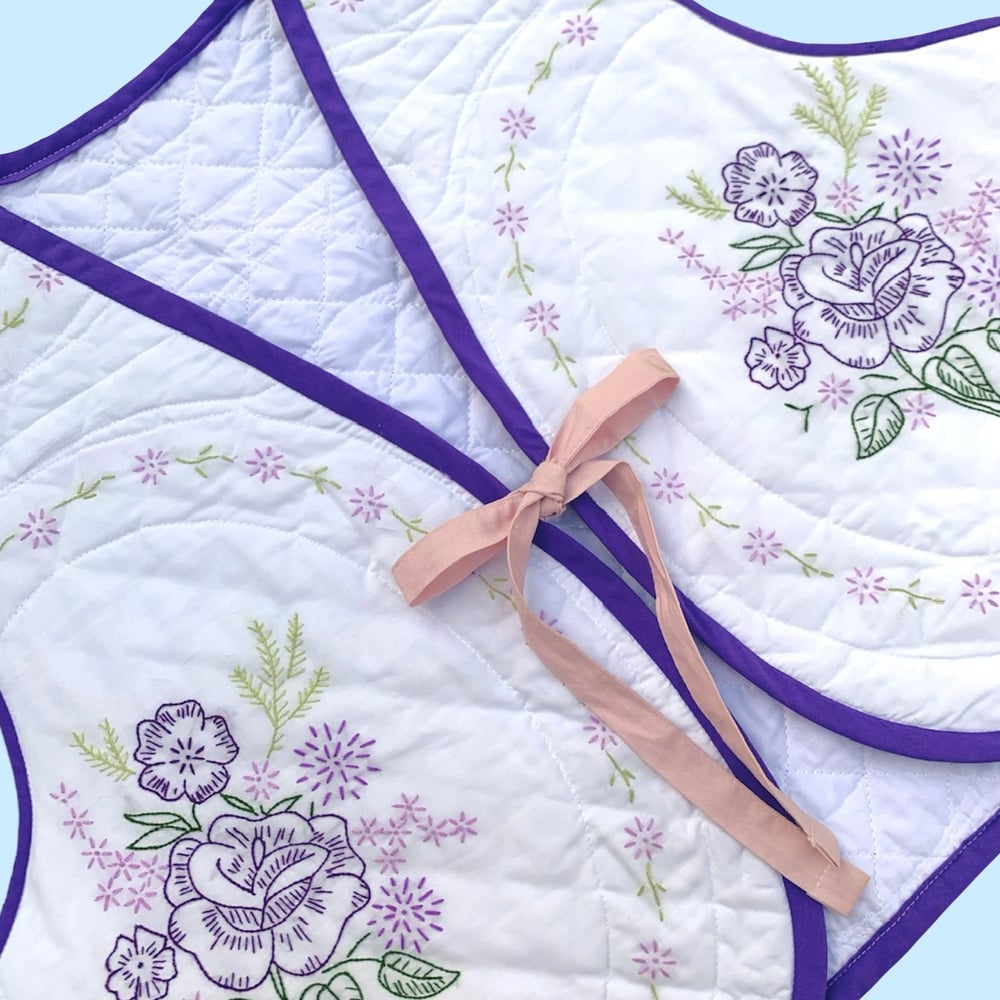 Image of Quilt Vest — Purple Bouquet