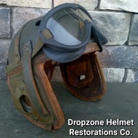 Image 5 of WWII Replica US M1938 Tank Crew Helmet M44 Polaroid Goggles. 2nd Armored Division. 