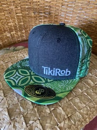 Image 3 of TikiRob Hawaiian Print Snap Back Hat