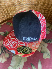 Image 4 of TikiRob Hawaiian Print Snap Back Hat