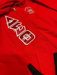 Image 1 of  RED ZIP-UP HOODIE