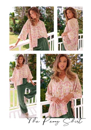 Image of Lily Vine Peony Shirt. By JAASE 