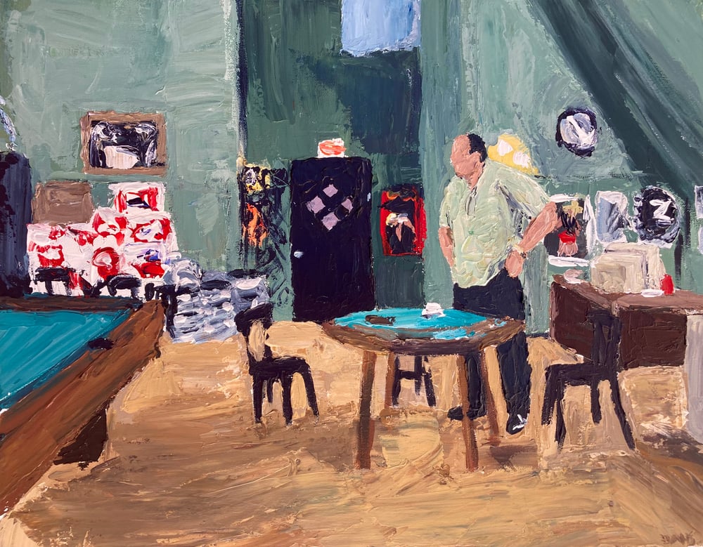 Image of Tony at the Bada Bing original painting