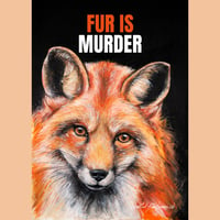 Image 2 of Fur is murder | Sticker