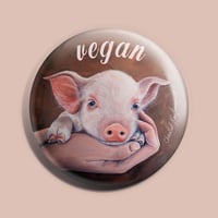 Image 1 of Vegan | Pig | Button