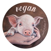 Image 2 of Vegan | Pig | Button